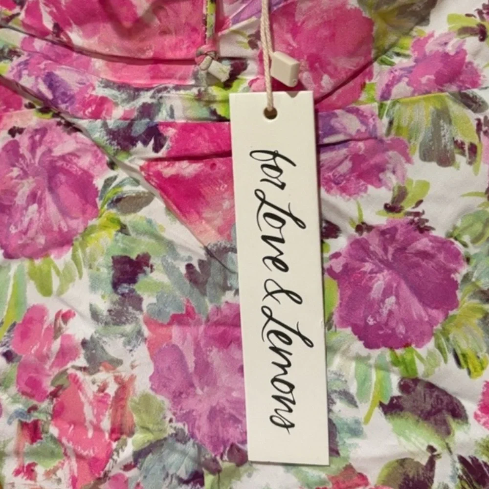 NWT For Love And Lemons Paulina Spaghetti Straps Pink Mini Dress Size M - Picture 2 of 11